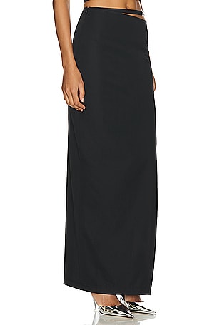Lama Jouni Buckle Strap Skirt in Black