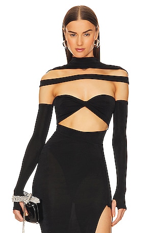 Bandeaux Bandage High Neck Bodysuit Lama Jouni