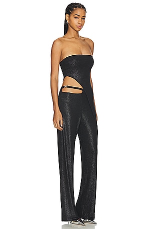 Lama Jouni Slanted Tube Top in Black