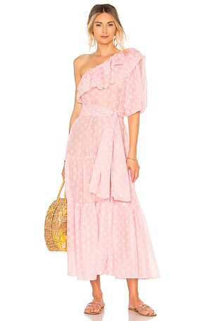 lisa marie fernandez pink dress Lisa marie fernandez target Pink Polka Dot One Shoulder Dress S