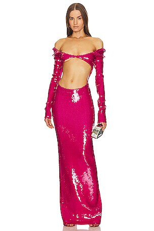 laquan smith cut out dress LaQuan Smith Cutout maxi dress LaQuan Smith