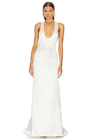 Pearl Iridescent Racer Back Slip Dress LaQuan Smith