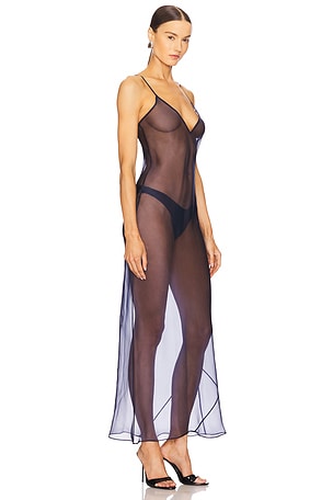 LaQuan Smith Chemise Gown in Navy