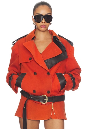 Double Breasted Cropped Coat LaQuan Smith
