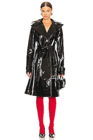 Patent Leather Trench Coat LaQuan Smith