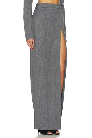 Laquan smith falda en color gris