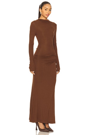 LAMARQUE Apolleni Dress in Brown. Size XS. Also