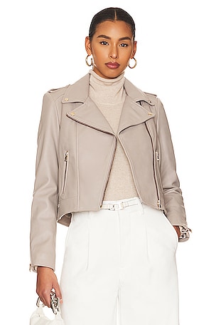 Lamarque donna leather biker jacket best sale