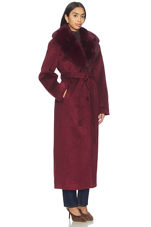 LAMARQUE x REVOLVE Tillie L Coat in Burgundy