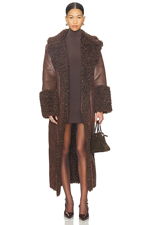Polly Faux Fur Trench Coat LAMARQUE