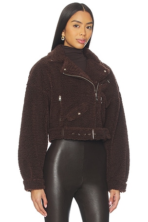 LAMARQUE Brina Jacket in Brown. Size XS. Also