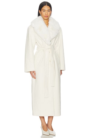 LAMARQUE x REVOLVE X Revolve Tillie-l Coat in Cream. Size S. Also
