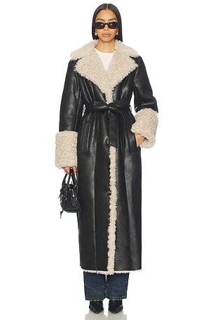 Polly Faux Fur Trench Coat LAMARQUE