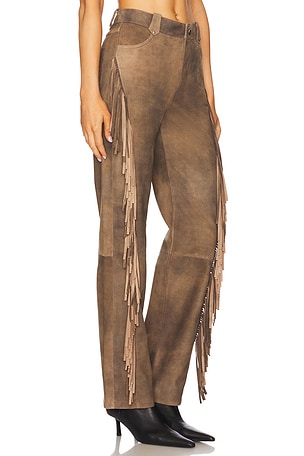 LAMARQUE x REVOLVE Wendy Suede Pant in Brown