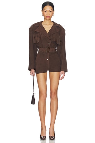 Scotty Fringed Suede Romper LAMARQUE