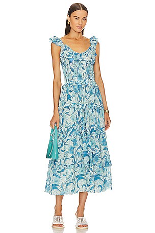 knee length dresses for ladies Love The Label Romy Dress in Cinnamon main image 0