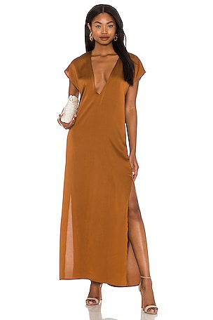 Cautilina Deep V Dress LBLC The Label