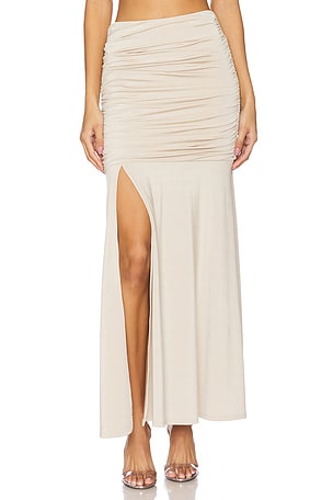 Drea Ruched Maxi Skirt LBLC The Label