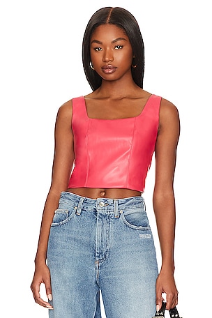 x REVOLVE Benny Faux Leather Bustier LBLC The Label