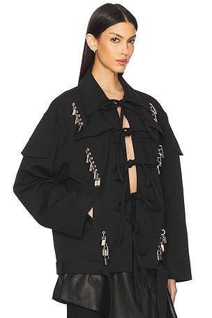 LADO BOKUCHAVA Utility Bow Jacket in Black