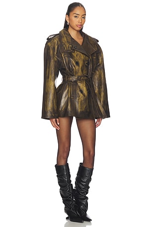 Lado bokuchava abrigo la nuit en color marrón