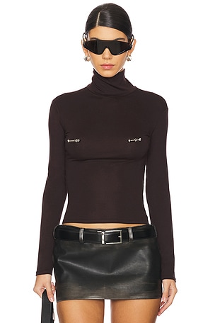 Pierced Turtleneck Top LADO BOKUCHAVA