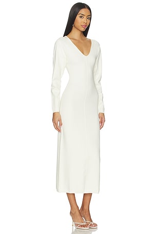 L'Academie by Marianna Yaslin Midi Dress in Ivory