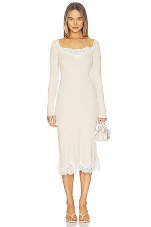 by Marianna Ariadne Knit Lace Detail Dress L'Academie