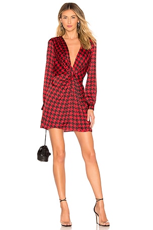 L'Academie The Francesca Mini Dress in Red Houndstooth | REVOLVE L'Academie The Francesca Mini Dress in Red Houndstooth | REVOLVE