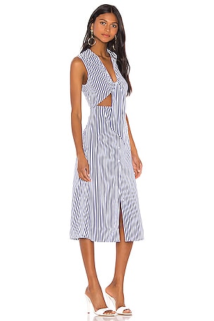 L'Academie The Yves Midi Dress in Blue