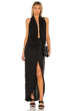 Drape Front Midi Dress L'Academie