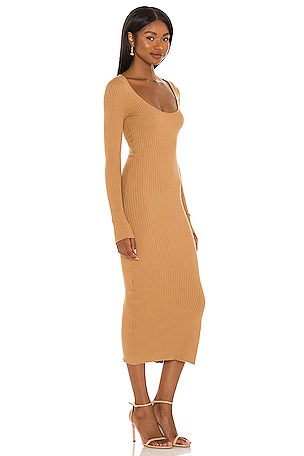 L'Academie Nessa Sweater Dress in Tan