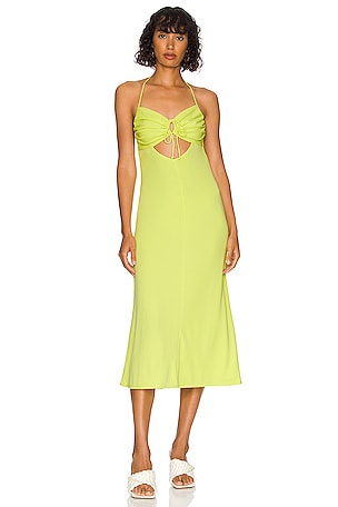 L'Academie Mira Midi Dress in Limelight | REVOLVE