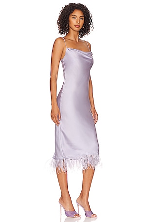 L'Academie The Mindy Midi Dress in Lavender