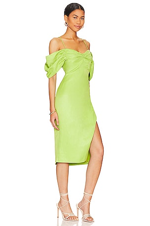 L'Academie Gemma Midi Dress in Green