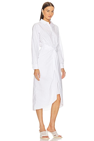 L'Academie Callie Midi Dress in White