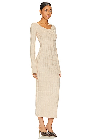 L'Academie Cadee Cable Dress in Beige