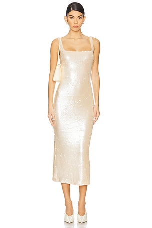 by Marianna Ceci Sequin Midi Dress L'Academie