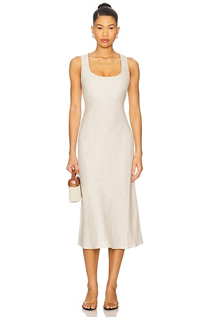 by Marianna Eula Linen Midi Dress L'Academie