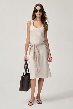 by Marianna Eula Linen Midi Dress L'Academie