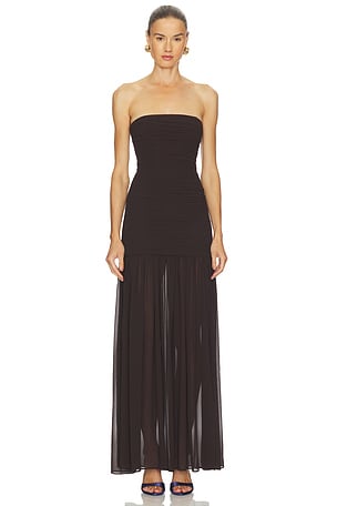 L'Academie by Marianna Tia Gown in Brown