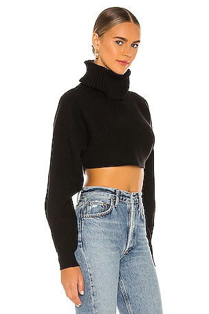 L'Academie Maven Crop in Black