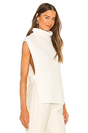 L'Academie Collin Turtleneck Pullover in Ivory