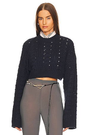 Dallyce Cable Micro Cropped Sweater L'Academie