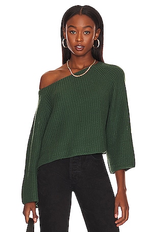 Jaide Off the Shoulder Crop Sweater L'Academie