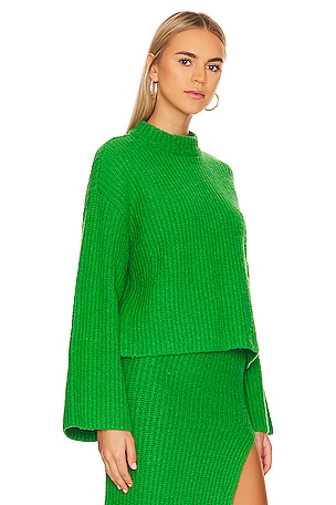 L'Academie Sachiye Oversized Crewneck in Green