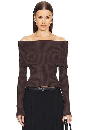 by Marianna Namir Off Shoulder Sweater L'Academie