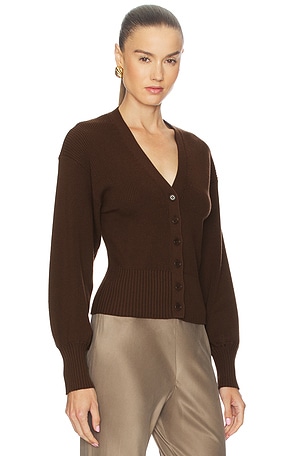 L'Academie by Marianna Monnie Knit Cardigan in Chocolate