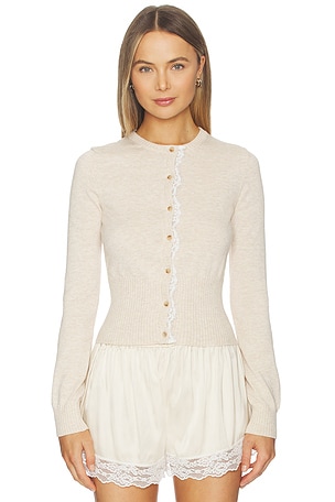 L'Academie by Marianna Ashanta Cardigan in Beige