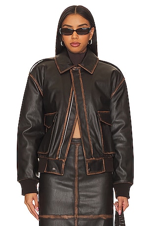 Bo Faux Leather JacketL'Academie$288